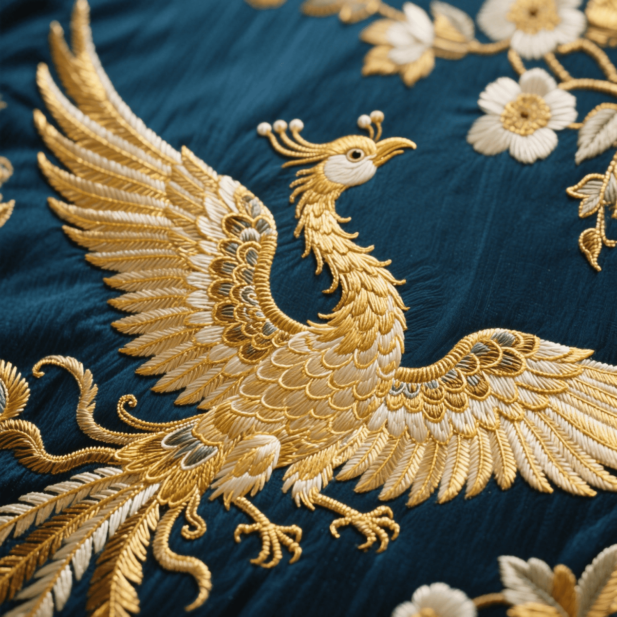 Phoenix pattern on hanfu