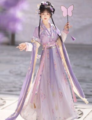 【 拂铃花 】Fairy Embroidery Tang Dynasty Hanfu Tie Waist Chinese Style Ancient Costume