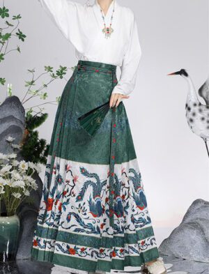 【 凤鸣朝阳 】New Chinese Mamian Skirt Daily Suit Ming System Improved Hanfu Chinese Style