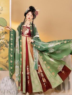 【 富锦蓉 】Embroidered Big Sleeve Shirt Tang Dynasty Hanfu Set