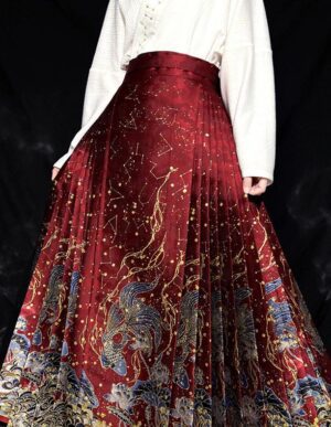 【 梦幻星河 】Mamian Skirt Chinese Style Daily Commuter Half-Body Skirt