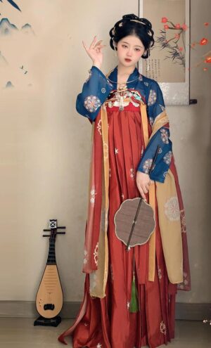 【 露华浓 】Tang Dynasty Hanfu High-Waisted Tie-Down Long Skirt