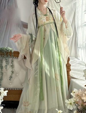 【 芙蕖 】Tang Dynasty Embroidery Hanfu Suit Everyday Spring/Summer