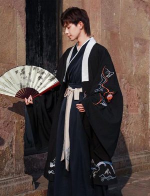 【 千里梦 】Black Dragon Hanfu Chinese Style Ancient Wuxia Ancient Style Suit