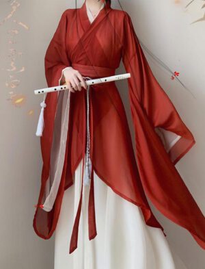 【 涅槃 】Wei And Jin Dynasty Large-Sleeved Cross-Collar Hanfu Waist-Wrapped Skirt