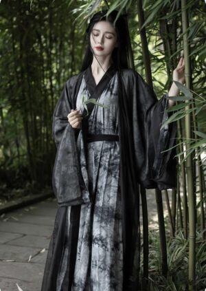 【 夜黑风高 】Wei Jin Style Black Hanfu Qing Cold Sense Of Floating Ancient Style Suit