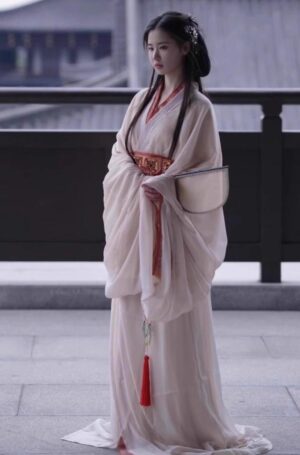 【 忆江南 】Warring States Robe Improved Ancient Costume Recovery Models Straight Train Robe Wei Jin Wind Hanfu Daily Can Wear
