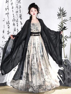 【 墨竹隐书 】Song Dynasty Hanfu Bamboo Han Elements New Chinese Modified Ink Wind Ancient Costume