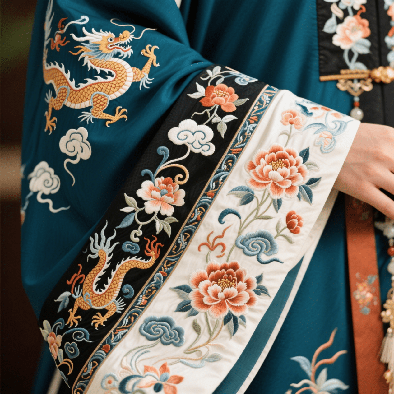 Traditional Chinese patterns on hanfu