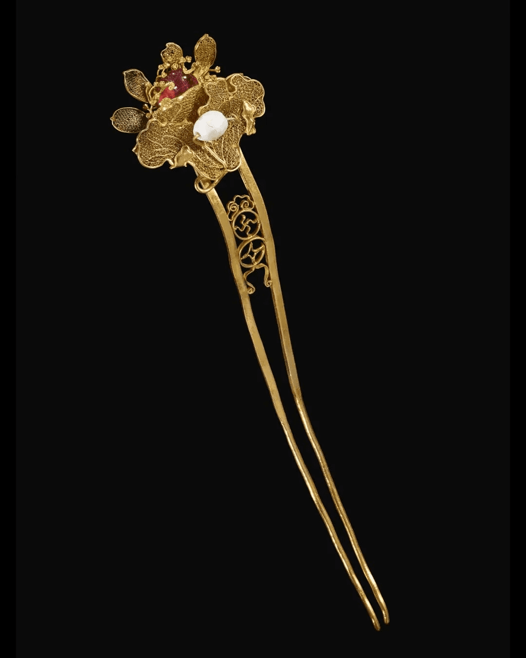 Gold hairpin、double hair forks