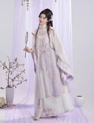 【 栩栩 】Stand-Up Collar Cloud Shoulder Horse Face Skirt Ming Dynasty Hanfu