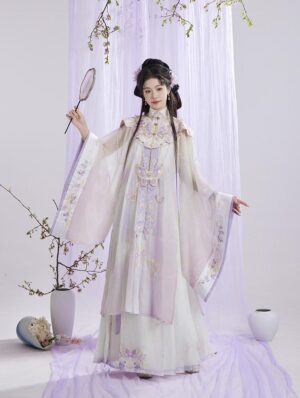 【 栩栩 】Stand-Up Collar Cloud Shoulder Horse Face Skirt Ming Dynasty Hanfu