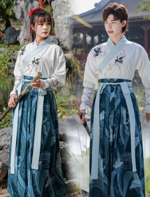 【 与鹤 】Martial Arts Chinese Style Couple Hanfu