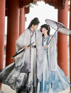 【 相思引外 】Wei And Jin Dynasty Couple'S Hanfu Big Sleeves Ancient Costume