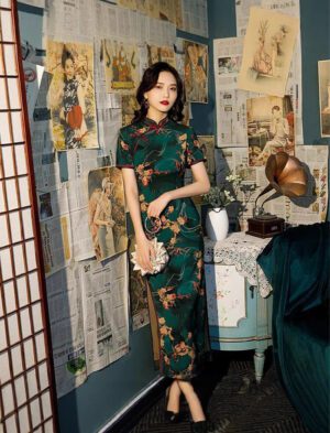 【 玉林翎 】Warlord'S Wife Retro Old Shanghai Long Qipao