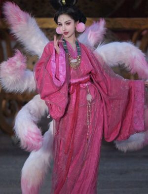 【 妲己 】Restore The Straight-Hem Warring States Robe And Cross-Collar Hanfu