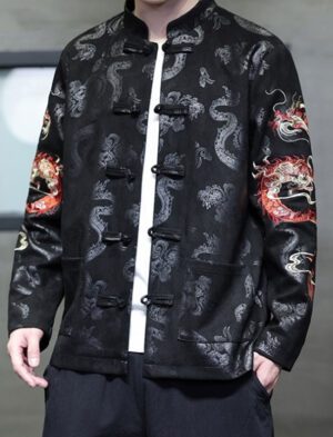 【 月龙游 】Chinese Dragon Pattern Tang Suit Buttoned Jacket