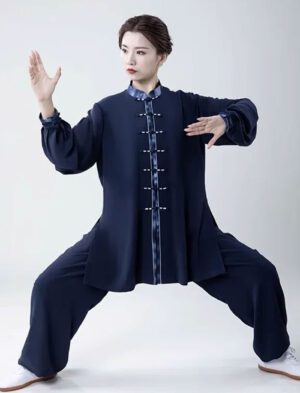 Elastic Hemp Tai Chi Suit Ba Duan Jin Training Suit